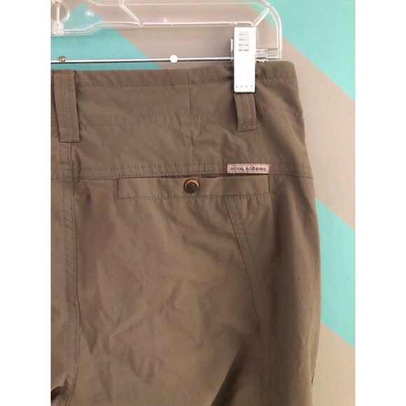 royal robbin outdoor sz 2 SHORT PETITE tan hiking stretch pants zipper - Picture 8 of 15